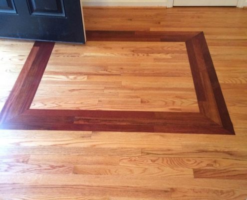 hardwood floor inlay work greensboro