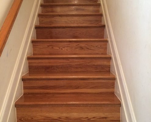 wood stairs install greensboro