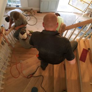 wood stairs install greensboro