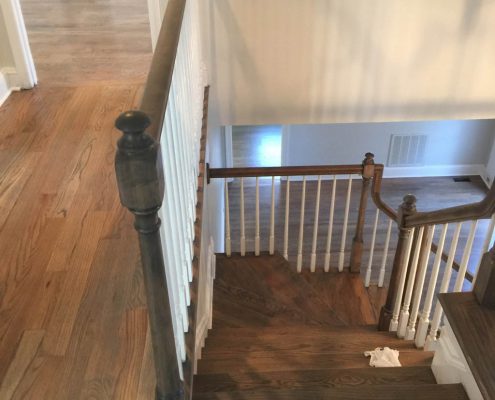 hardwood floor and stairs install greensboro